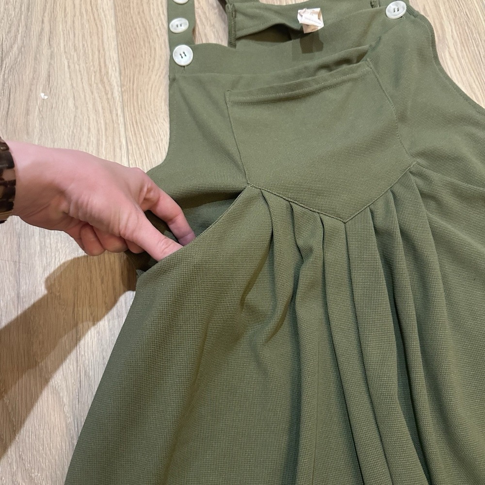 Halara Adjustable Strap Button Overalls Wide Leg … - image 8